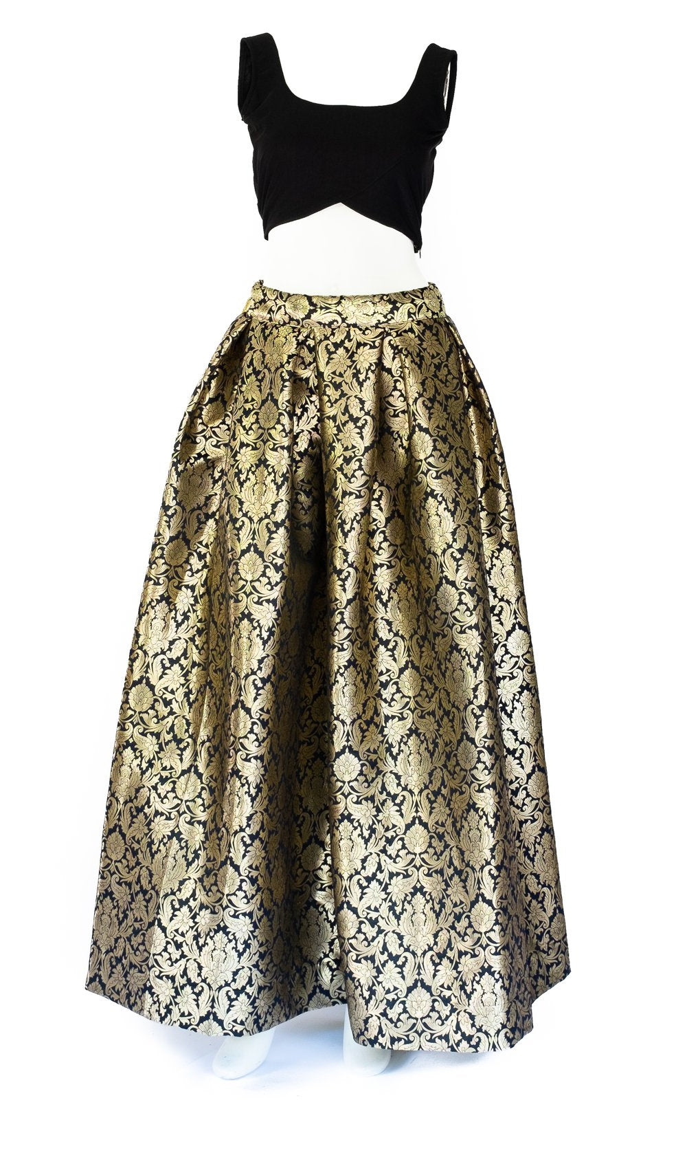 black and gold indian skirt